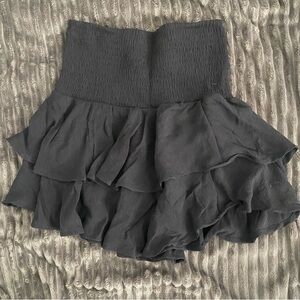 SHEIN Black Ruffled Skirt